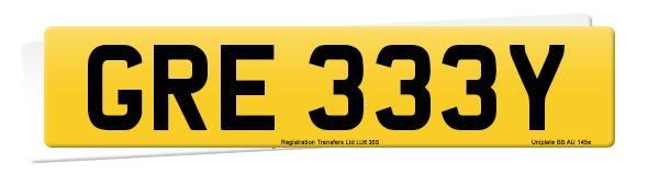 Registration number GRE 333Y