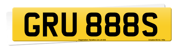 Registration number GRU 888S