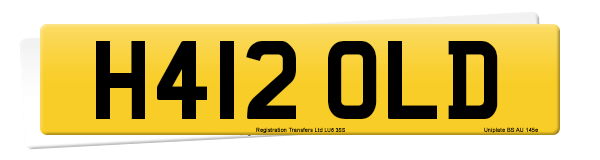 Registration number H412 OLD