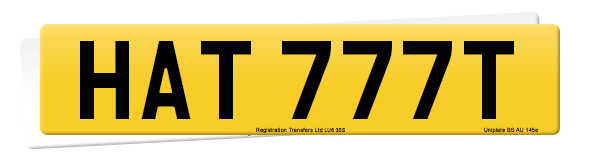 Registration number HAT 777T