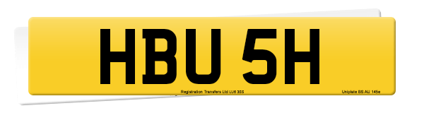 Registration number HBU 5H