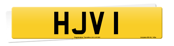 Registration number HJV 1
