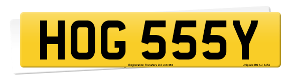 Registration number HOG 555Y