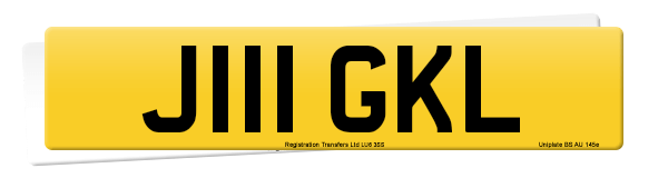 Registration number J111 GKL
