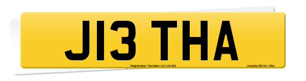 Registration number J13 THA