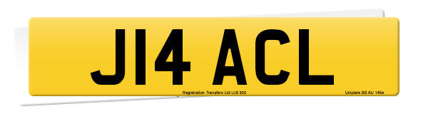 Registration number J14 ACL