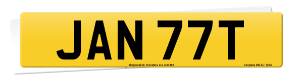 Registration number JAN 77T