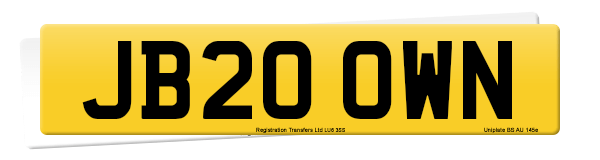 Registration number JB20 OWN