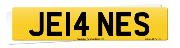 Registration number JE14 NES