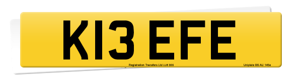 Registration number K13 EFE