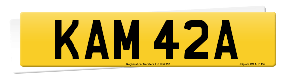 Registration number KAM 42A