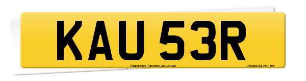 Registration number KAU 53R