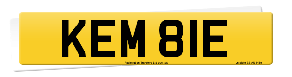 Registration number KEM 81E