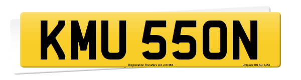 Registration number KMU 550N