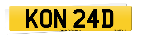 Registration number KON 24D
