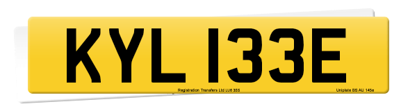 Registration number KYL 133E