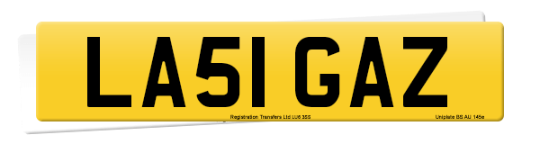 Registration number LA51 GAZ