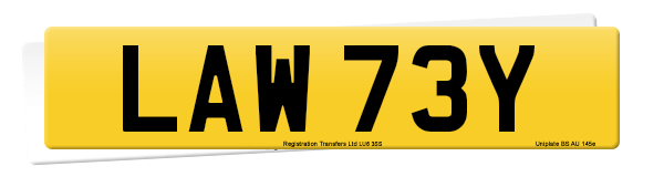 Registration number LAW 73Y
