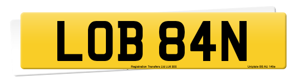 Registration number LOB 84N
