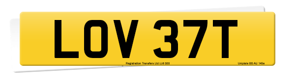Registration number LOV 37T