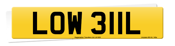 Registration number LOW 311L