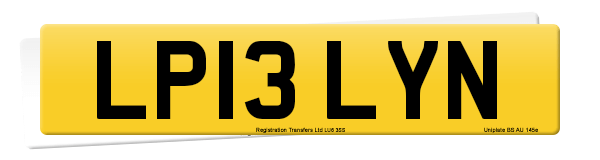 Registration number LP13 LYN