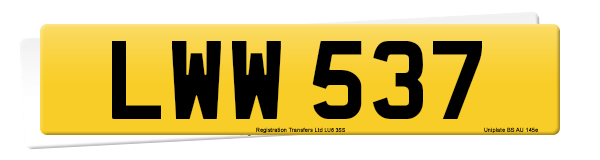 Registration number LWW 537