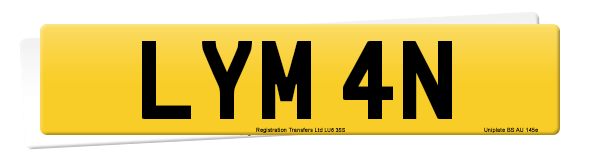 Registration number LYM 4N