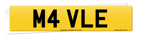 Registration number M4 VLE