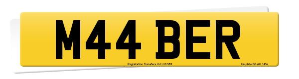 Registration number M44 BER