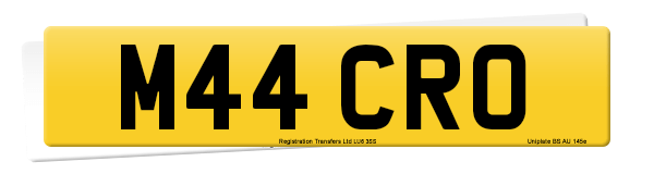 Registration number M44 CRO
