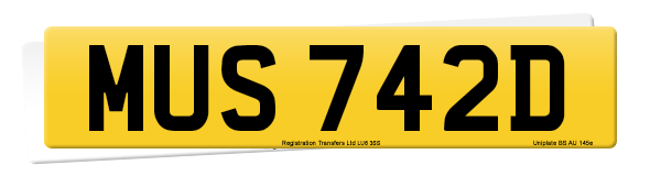 Registration number MUS 742D