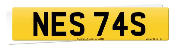 Registration number NES 74S