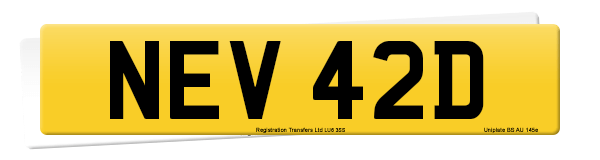 Registration number NEV 42D