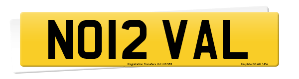 Registration number NO12 VAL