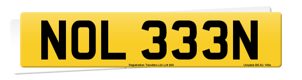 Registration number NOL 333N