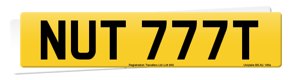 Registration number NUT 777T