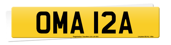 Registration number OMA 12A