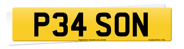 Registration number P34 SON