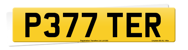 Registration number P377 TER