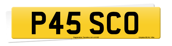 Registration number P45 SCO