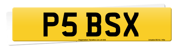 Registration number P5 BSX