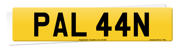 Registration number PAL 44N