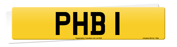 Registration number PHB 1
