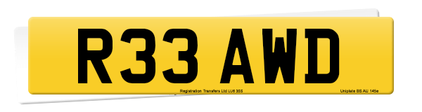 Registration number R33 AWD