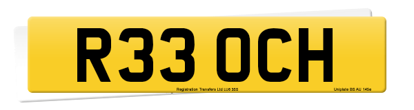 Registration number R33 OCH