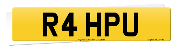 Registration number R4 HPU