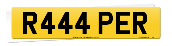 Registration number R444 PER