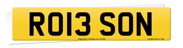 Registration number RO13 SON