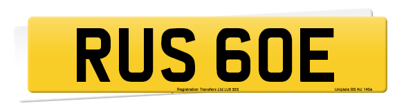 Registration number RUS 60E